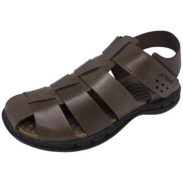 Imagem de Sandália Masculina Couro Confortavel Tira Pratica Itapua-Masculino