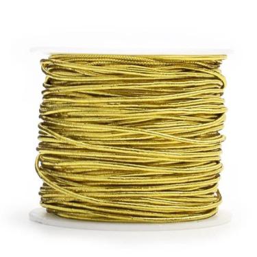 Imagem de Cordão Elástico Dourado 1mm - 50 Metros  artePunto