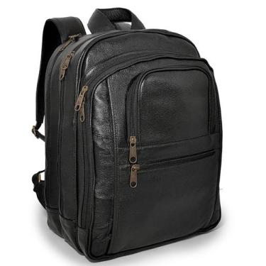Imagem de Mochila Executiva De Couro Masculina Grande Para Notebook - Le Voyage,