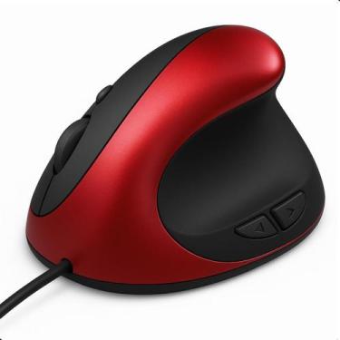 Imagem de Mouse Ergonômico Com Fio Vertical Conforto 6 Botões 1600 Dpi Cor Preto