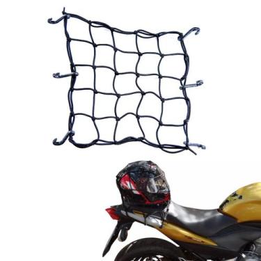 Imagem de Rede Elástica Para Moto Capacete Bagageiro Redinha 35x35 Cm - ProterCa