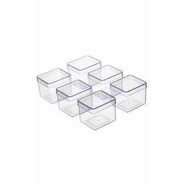 Imagem de 2x 100 Caixinhas Acrílicas 5x5cm Transparente para Festas - Congratula