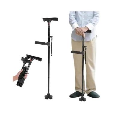 Imagem de Bastão De Caminhada Telescópico Colapsável Com Alarme LED Para Idosos,