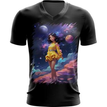 Imagem de Camiseta Gola V Bailarina Espacial Dança 1 - Kasubeck Store®, INF 16