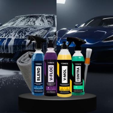 Imagem de Vonixx V-Floc V-Mol Blend Sintra Com Pincel Microfibra Kit Completo Au