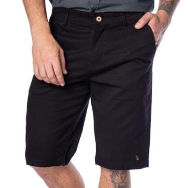Imagem de Bermuda Masculina Amil Sarja Logo Preto-Masculino