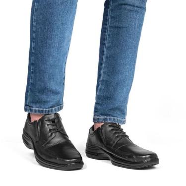 Imagem de Sapato Social Casual Masculino Com Cadarço  Em couro Premium 5070 - Ca