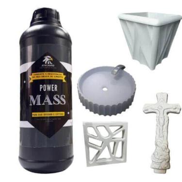 Imagem de Power-mass aditivo para massa de gesso e cimento - 1 litro - atacadão 