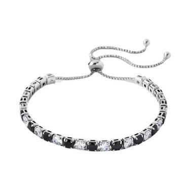 Imagem de Pulseira De Tênis Feminina Com Zircônia Arco-Íris Multicolorida De Cri