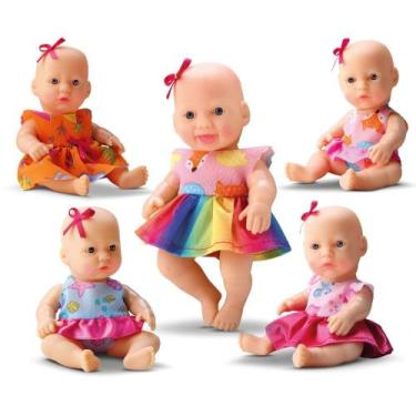 Imagem de Boneca Diver Mini New Born Bonequinhas 100% Vinil Macio 15cm Brinquedo