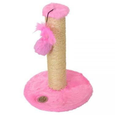 Imagem de Arranhador Para Pets Gatos Redondo Médio Pelucia Rosa 25x33 cm São Pet