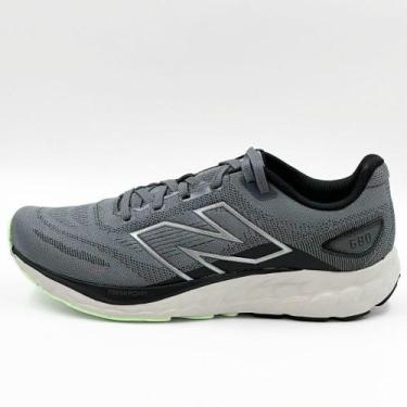 Imagem de Tênis New Balance Esportivo Fresh Foam Masculino, 40, Grafite, Preto
