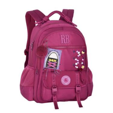 Imagem de Mochila Feminina Moderna com cadarços extras Rebeca Bonbon, Rosa