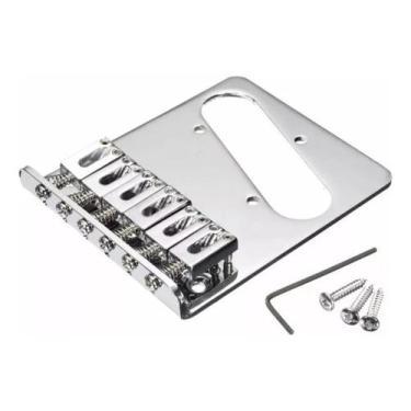 Imagem de Ponte Telecaster Cod6 Prateada Modelo Clássico com Ajuste