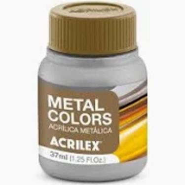 Imagem de Tinta Acrílica Metal Colors 37ml - Prata 533 Acrilex, prata