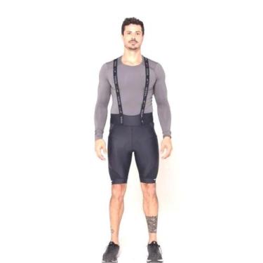 Imagem de Bretelle Ciclista Matrix 3 Masculino Forro Gel Com Bolso Preto - Sol, 