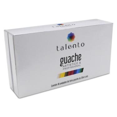 Imagem de Kit Tinta Guache Profissional Talento C/ 16 Cores De 20ml