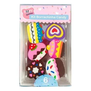 Imagem de KIT BORRACHINHA CANDY FOFY - 6 Unidades Coloridas