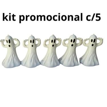 Imagem de kit c/5 Fantasma plástico decoração Halloween grande - JZZ