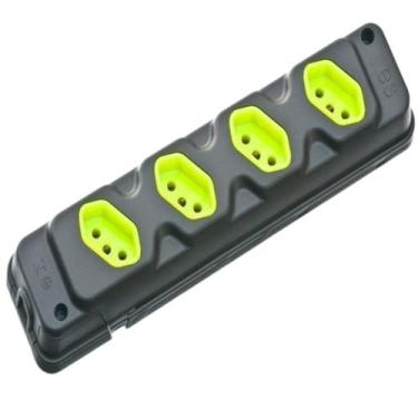 Imagem de Régua Elétrica Extensão 4 Tomada 10A/20A Fiolux Cor Preto - NoBrand