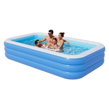 Imagem de Piscina Inflável Benass Retangular para Adultos 262x165x56 cm