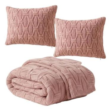 Imagem de Kit 3 Peças Peseira King Size 2 Capas Almofadas 45x45cm - Vernary, Ros