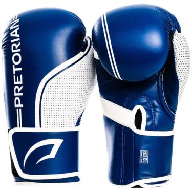 Imagem de Luva de Boxe e Muay Thai First FX1 Pretorian, Azul, Branco, 10 Oz