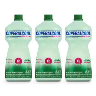 Imagem de Kit 3 Álcool de Limpeza Eucalipto CoperAlcool 46 INPM 1Litro
