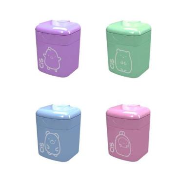 Imagem de Apontador Escolar Mini 415 com Depósito Cores Pastel CIS Unidade/Kit, 