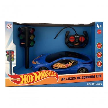 Imagem de Carrinho de Controle Remoto Hot Wheels Escala 1:16 com Semáforo Interativo e 4 Canais Multikids BR2447