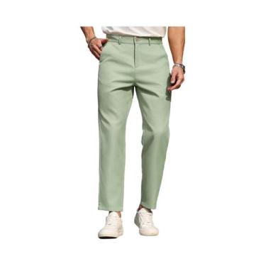 Imagem de Calças Casuais Masculinas Slim Fit Multicoloridas Com Corte Reto Para 