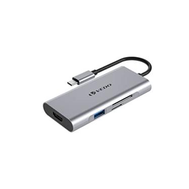 Imagem de Adaptador USB C Hub HDMI, 7 em 1 Hub Tipo C para HDMI 4k, 3 portas USB 3.0, entrega de energia de 100 W, leitores de cartão SD / TF compatíveis com MacBook Pro 13/15, 2018 Mac Air,