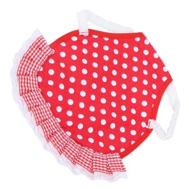 Imagem de Shanrya Avental de proteção traseira de aves, colete de galinha reutilizável mantém suas penas seguras e quentes para ambientes internos para uso ao ar livre para frango para uso diário (pontos vermelhos e brancos)