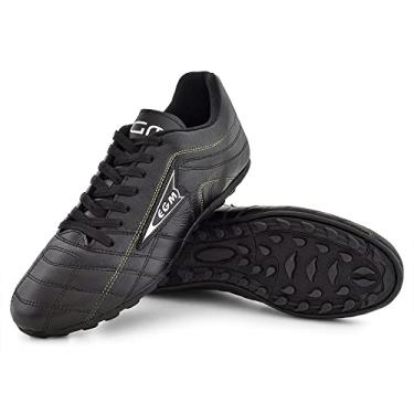 Imagem de Chuteira soccer society em couro soft 55706 EGM pto vd Cor:Preto;Tamanho:40;Genero:Masculino