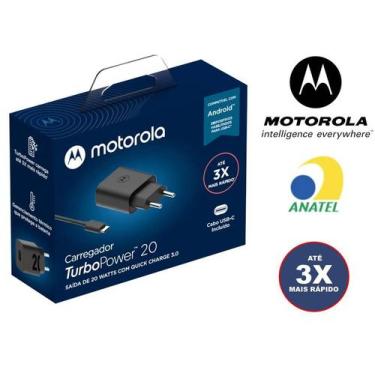 Imagem de Carregador De Parede Motorola Turbo Power 20W, 100-240V, Usb Tipo-C G1