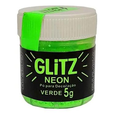 Imagem de Corante Pó Glitz Neon Verde Brilha Na Luz Negra