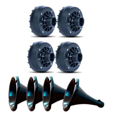 Imagem de Jogo Kit Com 4 Driver 480w Rms + 4 Corneta Longa Orion Tsr