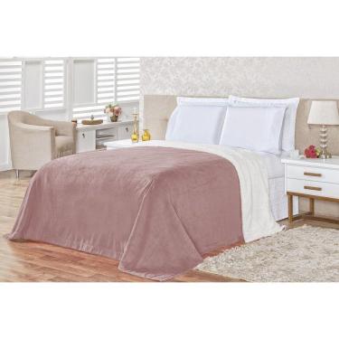 Imagem de Cobertor Coberdrom Alaska King 1 Peça Sherpa Com Manta Rosê