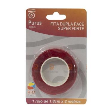 Imagem de Fita Dupla Face Super Forte Purus 1,8 Cm X 2 Metros