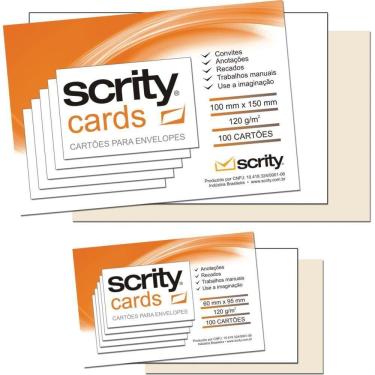 Imagem de Cartao Visita 60X95 Branco 120G. Scrity Pct/100