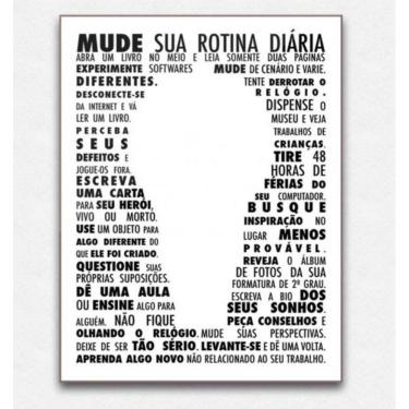 Imagem de Quadro placa decorativa mdf frases Mude