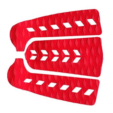 Imagem de 3 Peças de Prancha de Surfe de Convés Esteira de Aderência Shortboard Skimboard Acessórios de, Vermelho