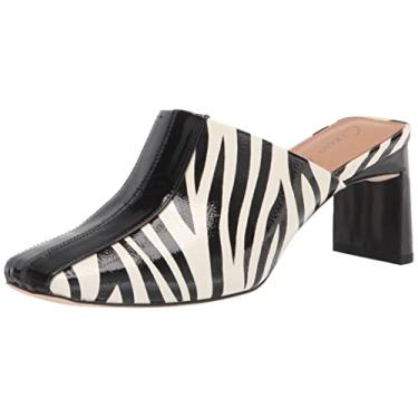 Imagem de Circus NY by Sam Edelman Tamera Mule feminino, Estampa de zebra preta marfim, 35