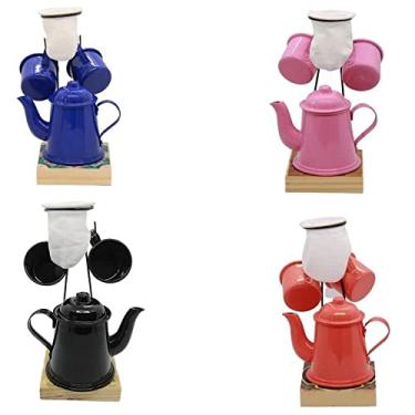 Imagem de Xícara Café Goumert, Suporte, Coador, Caneca 80ml, Bule 270ml