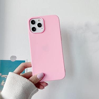Imagem de Capa de telefone de cor doce para iphone 13 12 11 pro xs max xr x 8 7 6 s 6 plus se 5 5 s capas de silicone macio fosco capa traseira, rosa, para iphone 5 5 s