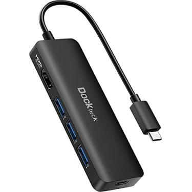 Imagem de USB C HUB 4K 60Hz, adaptador multiportas dockteck USB-C 5 em 1 com 4K HDMI, 100 W de entrega, 3 portas de dados USB 3.0 para MacBook Pro/Air M1 2020, iPad Pro 2021, iPad Mini 6, Surface Pro e mais