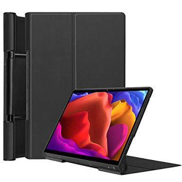 Imagem de Acessórios para tablets Para Lenovo Yoga Pad Pro 13 polegadas YF K606F Custer textura horizontal Flip PU couro de couro com suporte