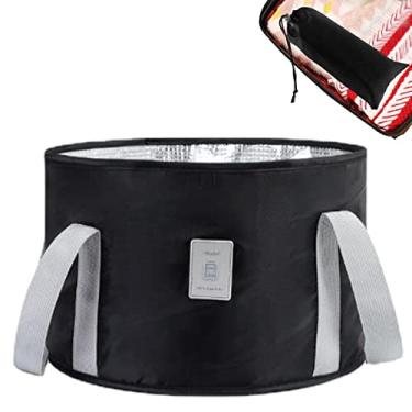 Imagem de Bacia dobrável para pés - Pés Imersão Portátil Viagem Dobrável Saco Lavagem dos Pés,Pedicure SPA recipiente lavagem saco bacia imersão para os pés casa