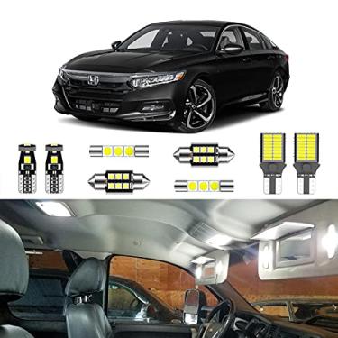 Imagem de LIGHSTA Kit de luz interior de LED branco super brilhante 14 peças para Honda Accord 2013 2014 2015 2016 2017 2018 2019 2020 2021 + luzes para placa de carro e ferramenta de instalação