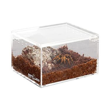 Imagem de Capa magnética de acrílico REPTI ZOO 10,1 cm x 8,9 cm x 6,3 cm Nano Enclosure Caixa de reprodução réptil Terrário gaiola Tanque Tarantula Scorpion Sling Isopods Lagartos Barata Invertibrados Inseto Mantis